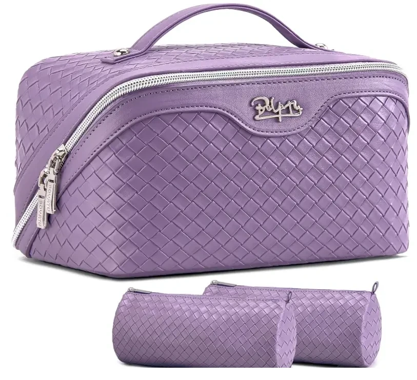 BOYATU Travel Makeup Bag Cosmetic Bags for Women: 3 Pcs Set Make up Bag